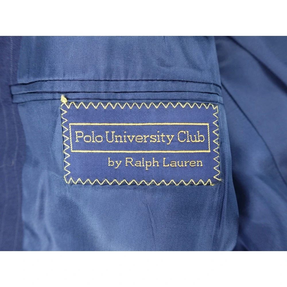 Polo University Club Ralph Lauren Blazer Mens 40R Navy Pinstripe Good Wool Suit